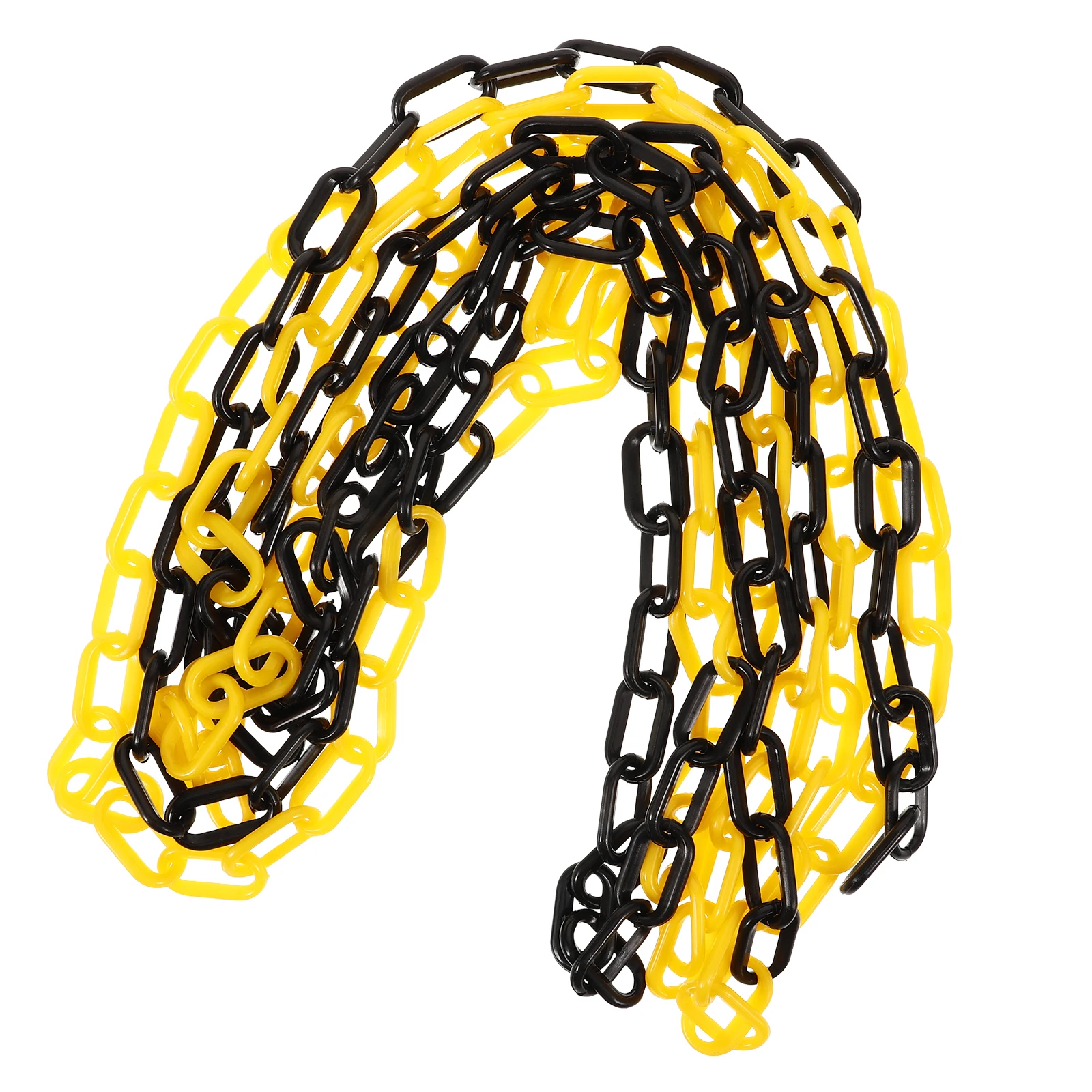 Plastic Protective Chains 5m Black Yellow Safety Barrier for Parking Lot Crowd Control Caution Traffic Guardrail