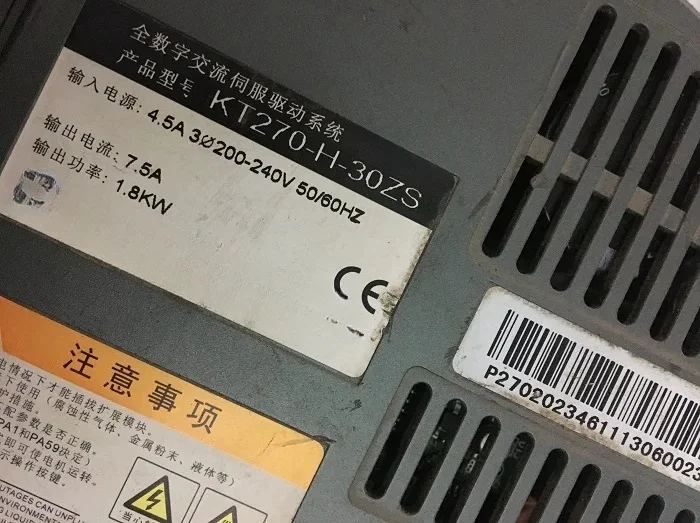 KT270-H-30ZS Used in good condition servo driver