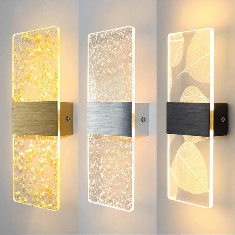 Acrylic Indoor Wall Lamp 6W LED Wall Light Bedroom Living Room Balcony Aisle Bedside Lights Modern Nordic Sconce Lamps AC85-265V