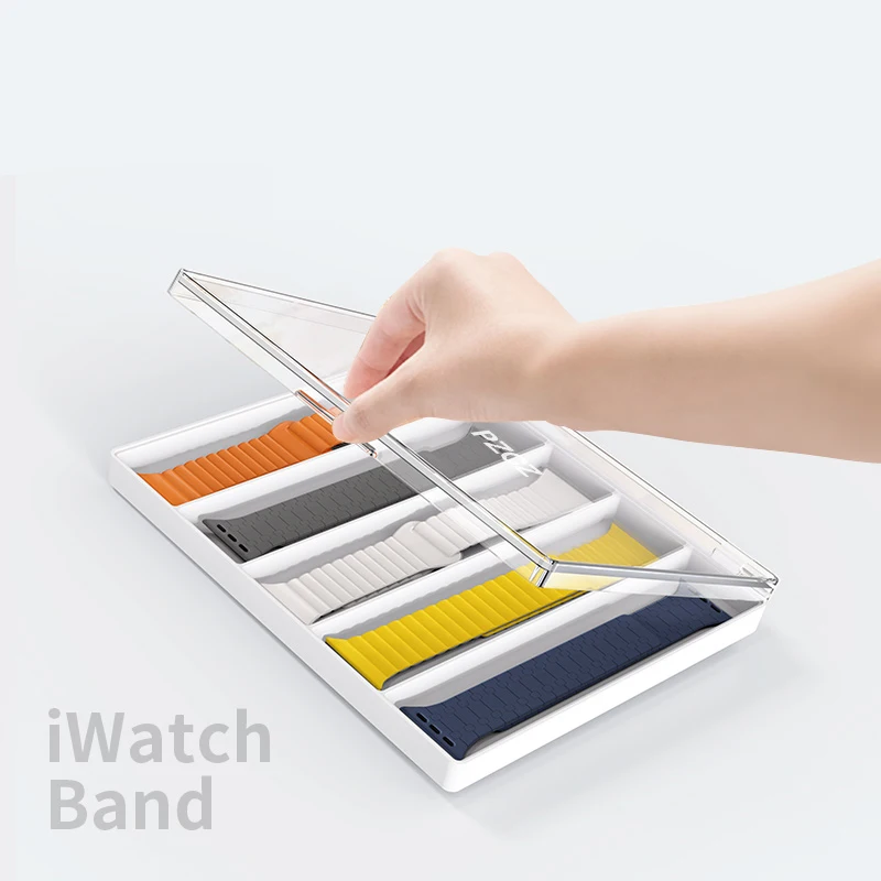 5 Grid Acrylic Strap Storage Box With Multiple Functions Suitable For iWatch/Ultra8 And Other Strap Storage