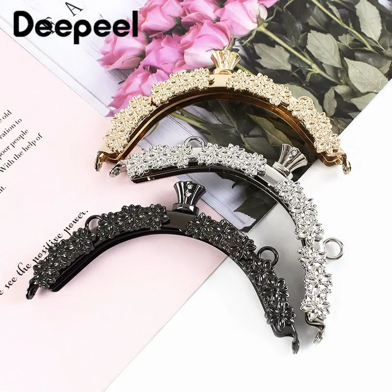 1/2Pcs Deepeel 13cm Metal Bags Kiss Clasp Handle Purse Frame Female Bag Handles Clutch Coin Sewing Brackets Wallet Accessories