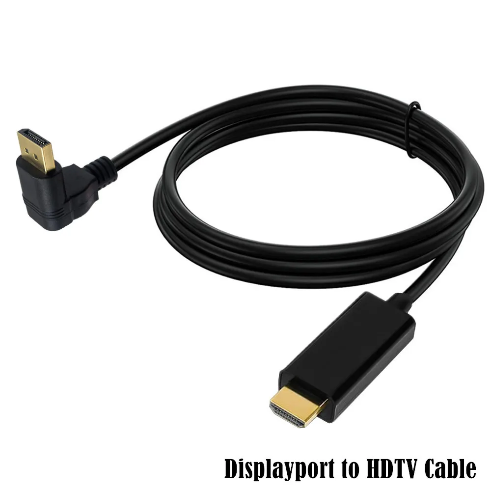 90-degree DP public-to-HDTV Revolution Cable Displayport HD video cable 4K