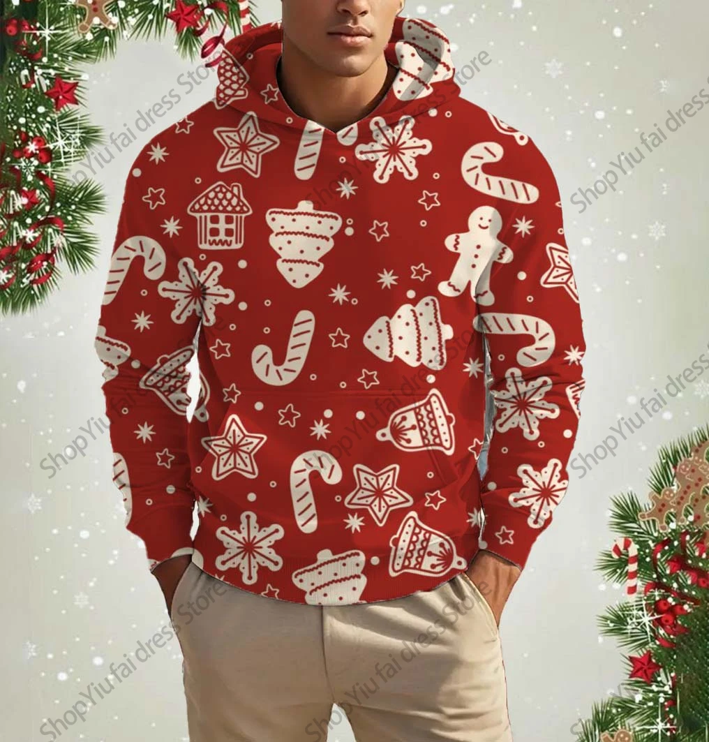 남녀공용 크리스마스 후디, 3D 산타 클로스 프린트 후디, 맨투맨 소년 코트, 여성 패션, 눈꽃 땀