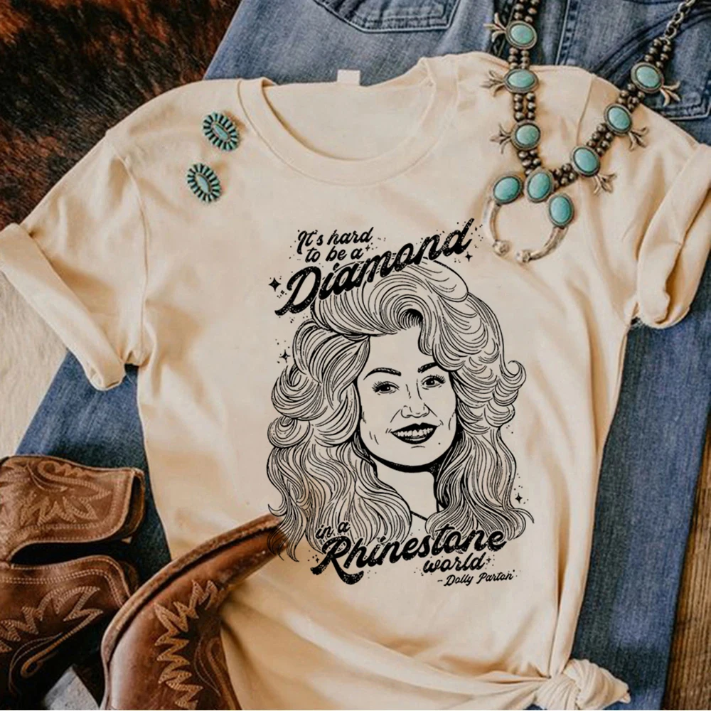 Dolly Parton t-shirts women streetwear designer Tee girl funny streetwear harajuku clothing