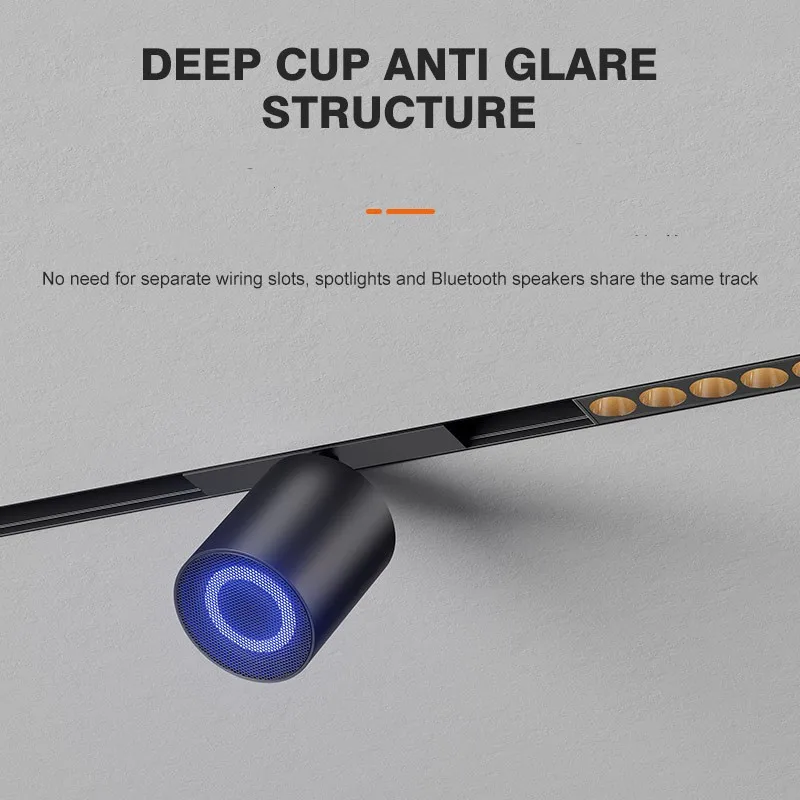 Modern Magnetic Track Bluetooth 5.3 Speaker Audio Wireless Stereo Sound Ultra-thin 6mm  Magnetic Track Light/20mm Type Series