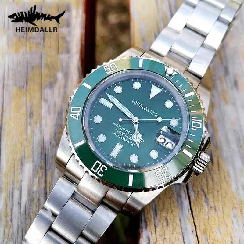 

HEIMDALLR Sharkey NH35 Men's Automatic Watches Diver Watch 300m Waterproof Mechanical Watches With Calendar Blue Luminous Dial