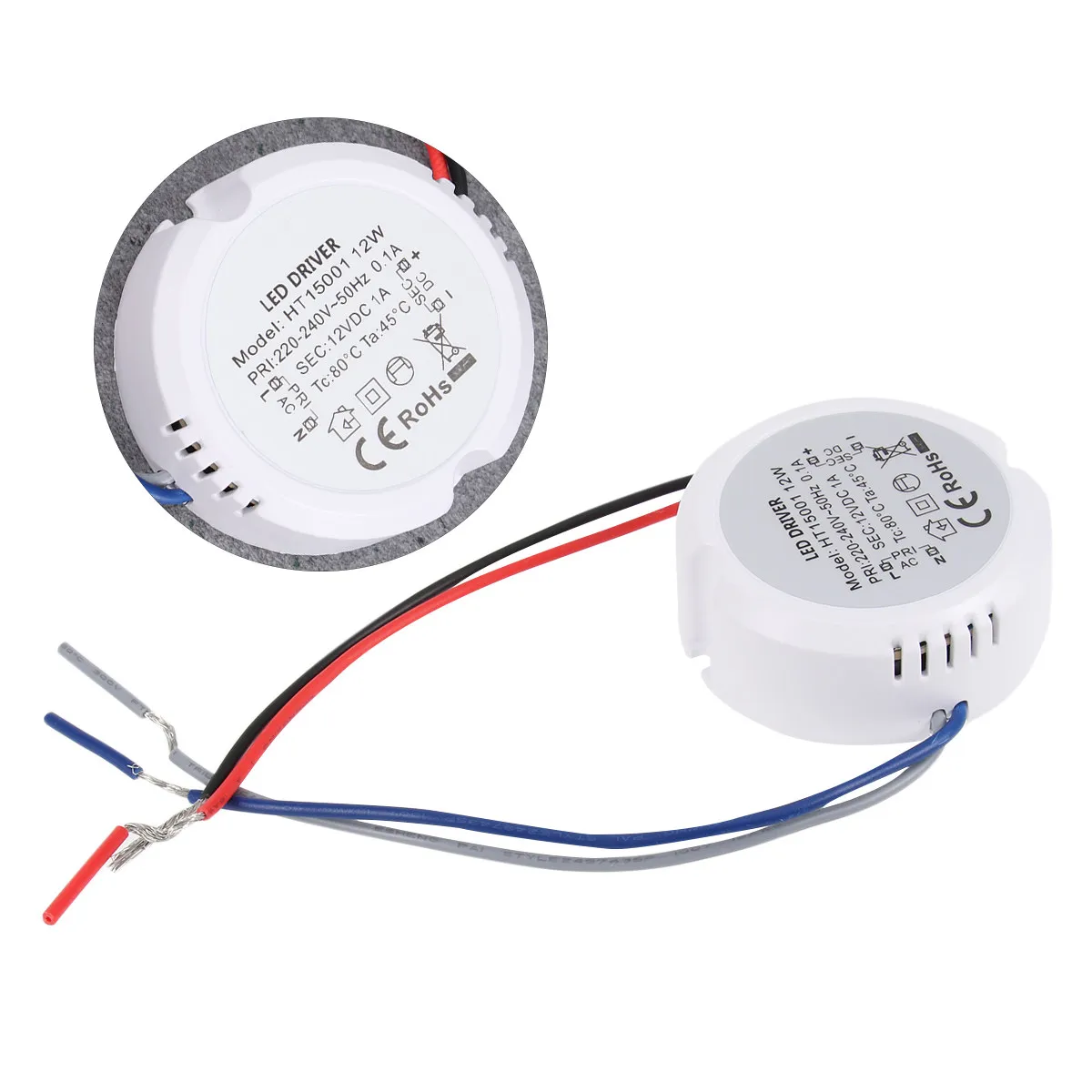 12W 12V 1A LED Power Supply Driver for LED Panel Light DIY Lighting Power Supply Compatible with Forward Reverse Phase Dimmers