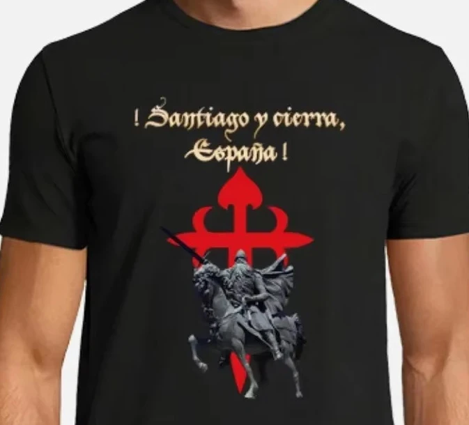 

Santiago Y Cierra España Tercios Men T-Shirt Short Sleeve Casual 100% Cotton O-Neck T Shirts