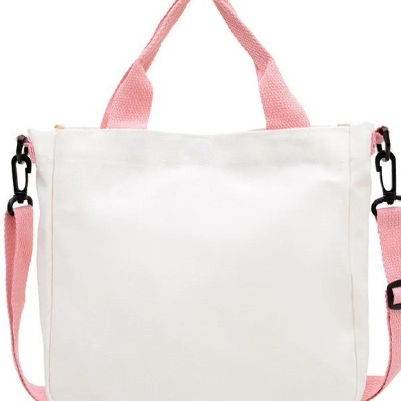 

1pcs Blank Canvas Shoulder Bag with Adjustable Strap Casual Crossbody Tote