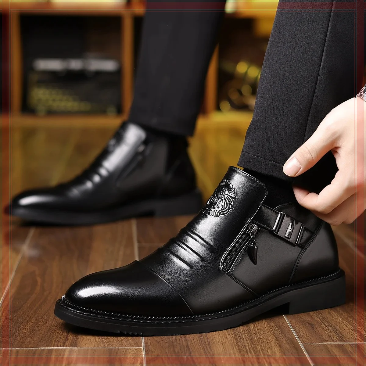 

Mens Shoes Spring New Chelsea Boots Handmade Exquisite Shoes for Men Dress Shoes Elegant Casual Business Shoe Luxury Social Shoe