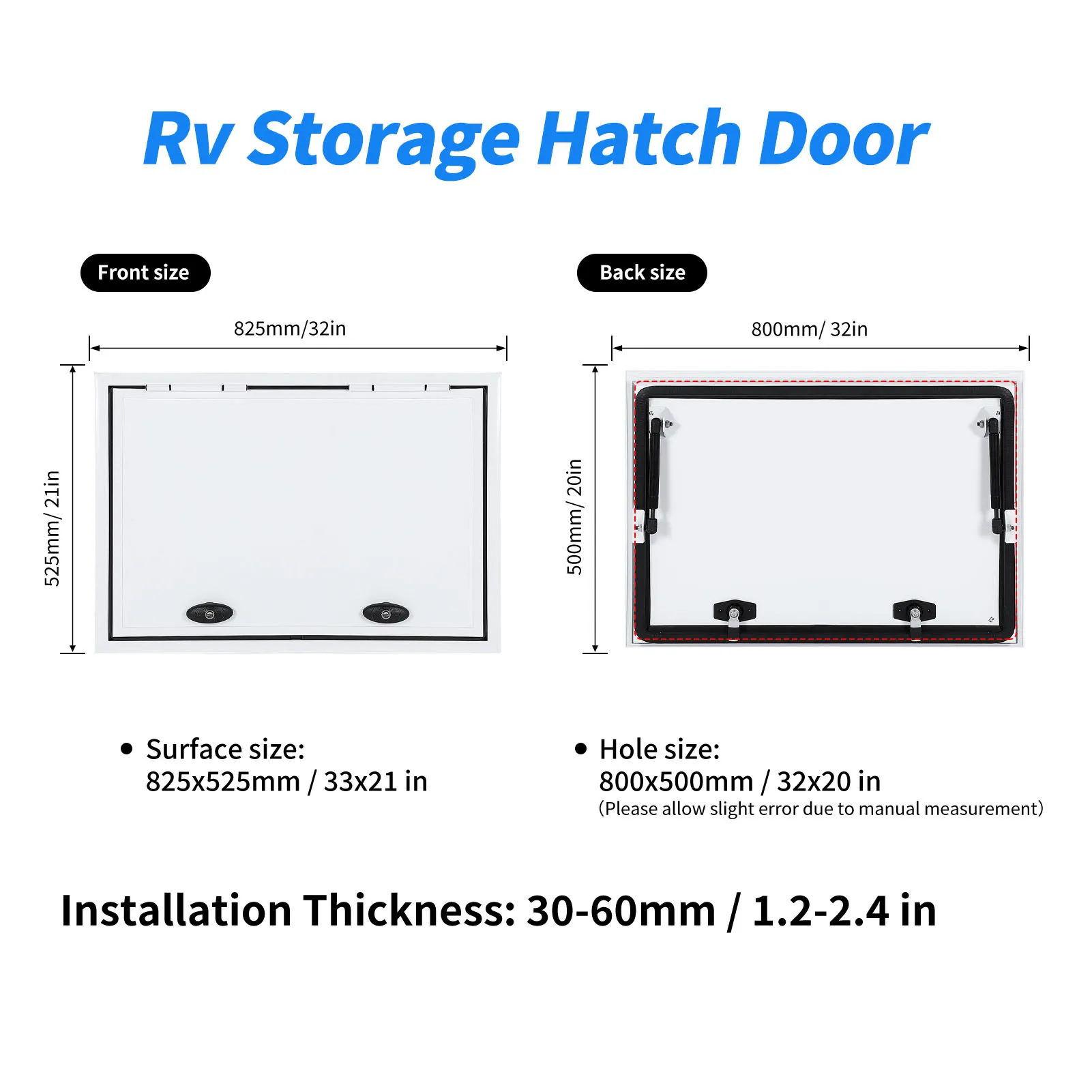 RV Cargo Compartment Access Storage Hatch Doors RV Baggage Door Aluminum Alloy High Strength UV Resistant for Camper Caravan