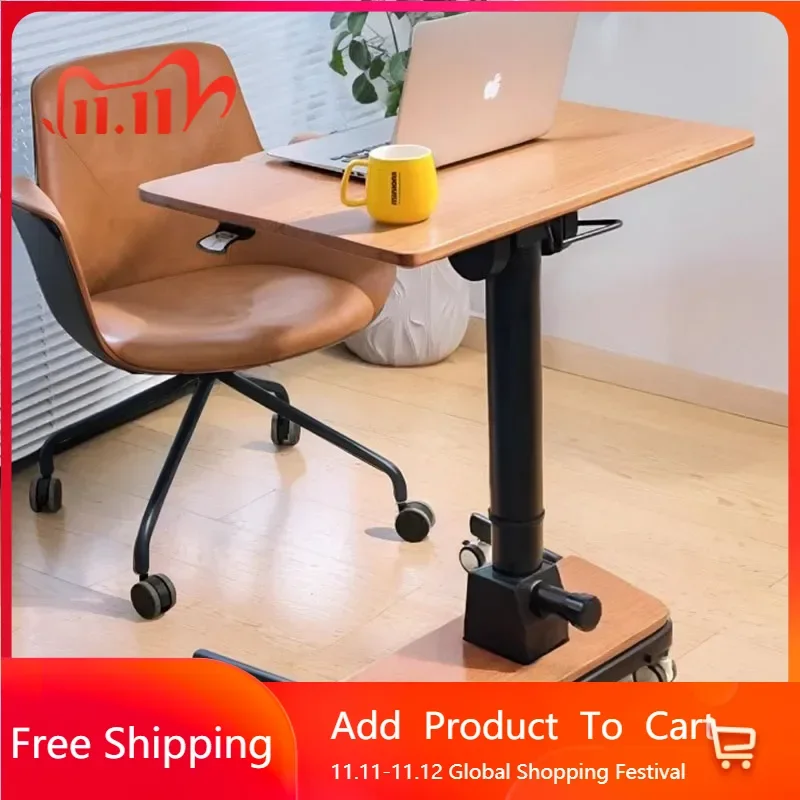 

Home Lifting Solid Wood Office Desks Computer Standing Upright Mobile Bedside Office Desk Bedroom Meuble Bureau Unique Furniture
