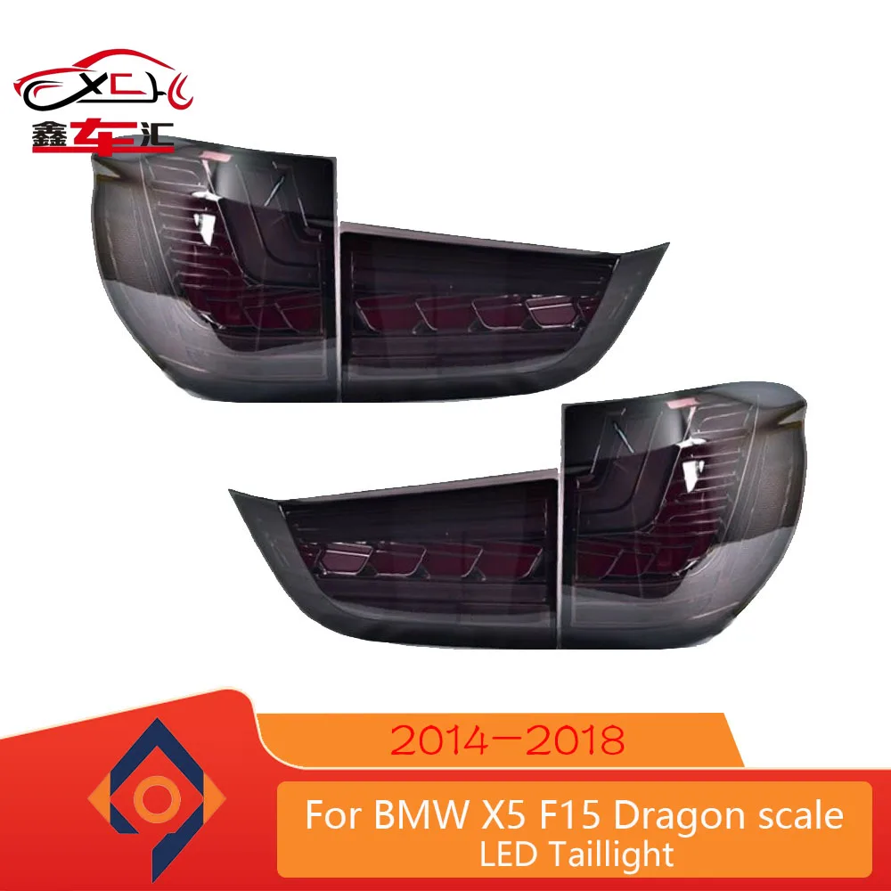 

Светодиодные задние фонари в стиле «драконья чешуя» для BMW X5 F15 X5M F85 2014-2018, противотуманные фары, дневные ходовые огни, стоп-сигналы, указатели поворота, установка Plug and Play.