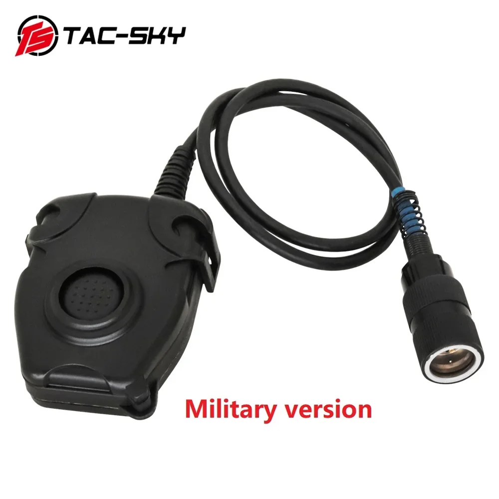 

TAC-SKY 6 Pin Ptt Military Tactical Headphones PTT NATO Plug for PELTO/MSA Original Headset for AN/PRC 148 152 163 Walkie-Talki