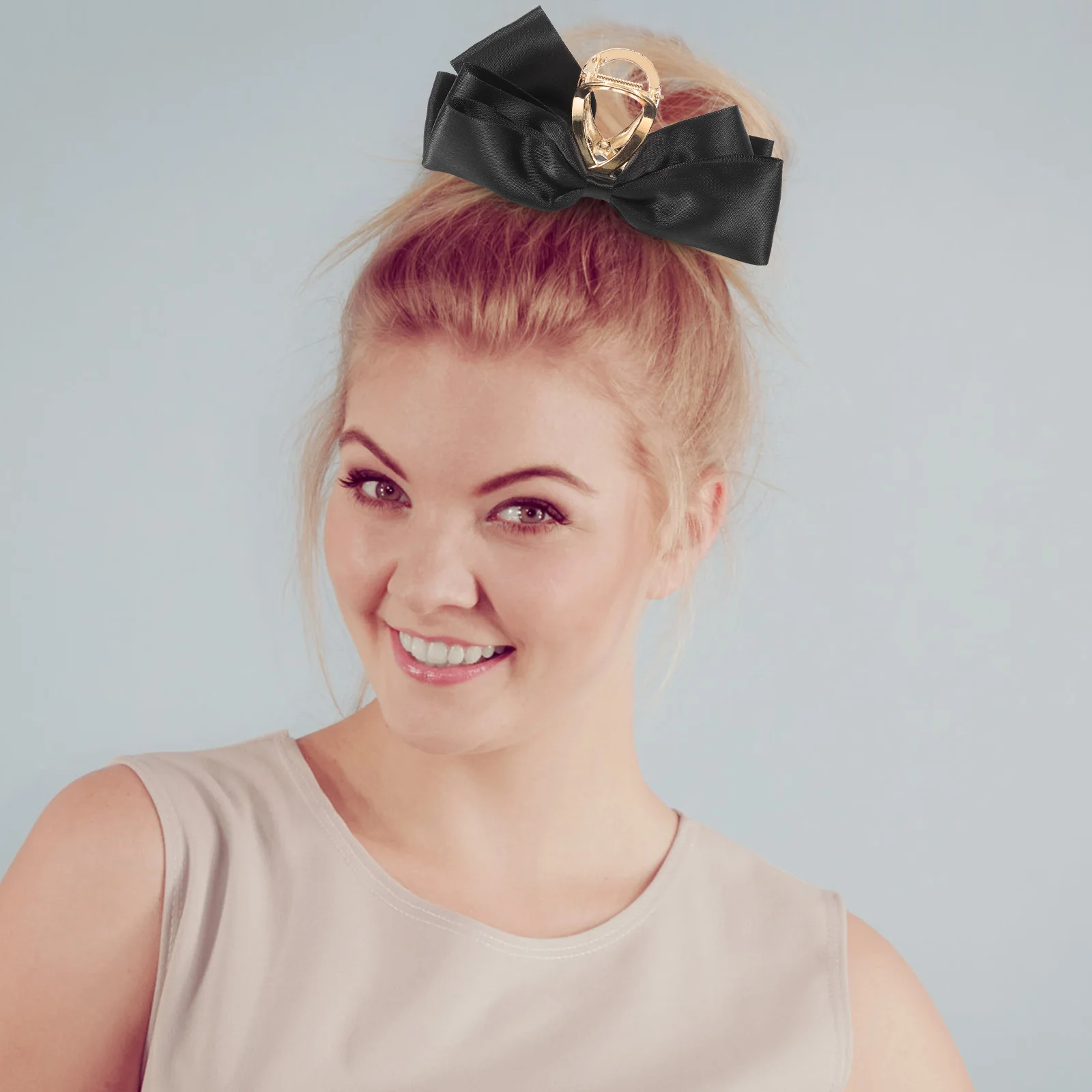

Satin Bow Hair Claw Clips Large Jaw Accessories for Women Stylish Trendy Versatile Hairstyles Durable Comfortable Easy Use Thin