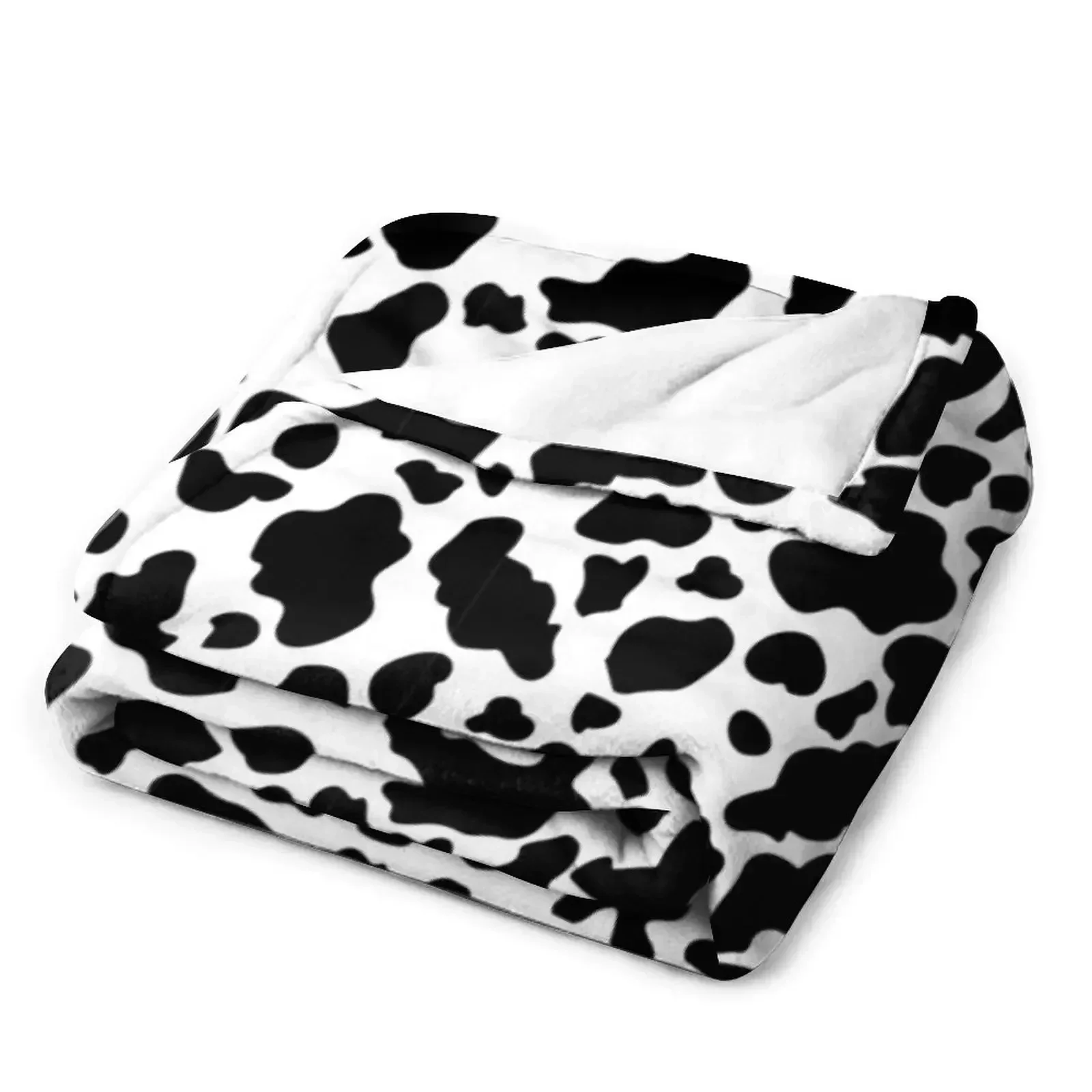 Black and White Cow Print Throw Blanket Plush Luxury Designer heavy to sleep Decorative Throw Blankets image 3