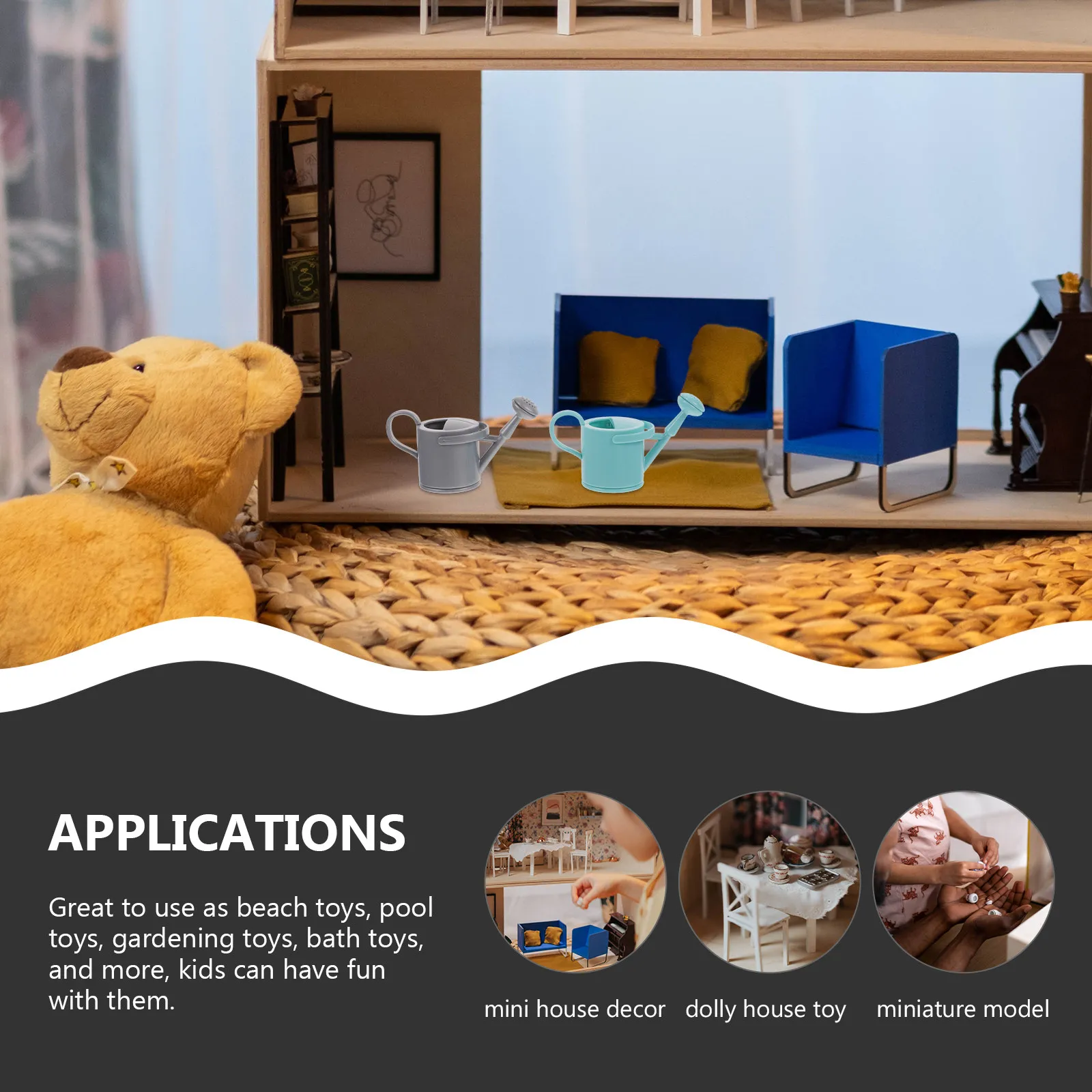 

Набор из 6 миниатюрных пластиковых лейок для детей: для комнатных растений, сада, игр с песком и хранения на столе