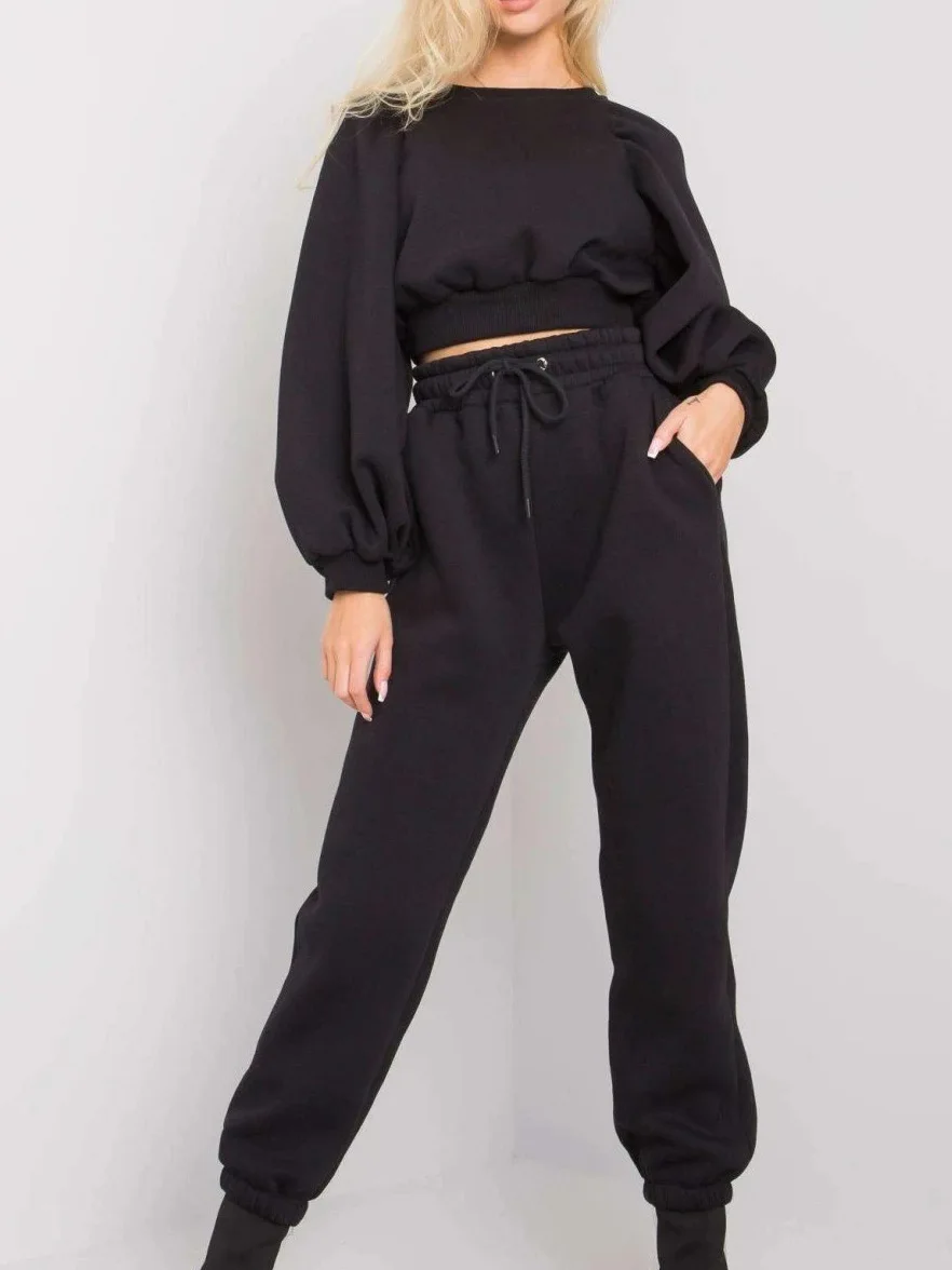 ファッション半袖スウェットシャツ+ワイドレッグパンツ ツーピースセット レディース 秋トップス＆パンツセット 女性用 2025