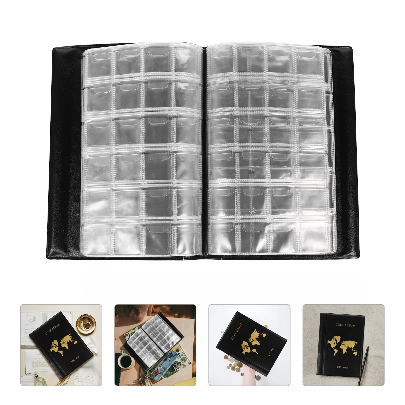 Coin Collection Book Wallet Clip Detachable Holders for Collectors Storage Pvc Quarter Currency Album Travel