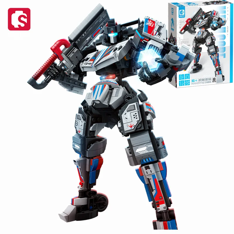 

SEMBO BLOCK Combined Transforming Mecha Robot Building Blocks Kits MOC Sports Car For Kids Toys Boys Gifts Transforming Robot
