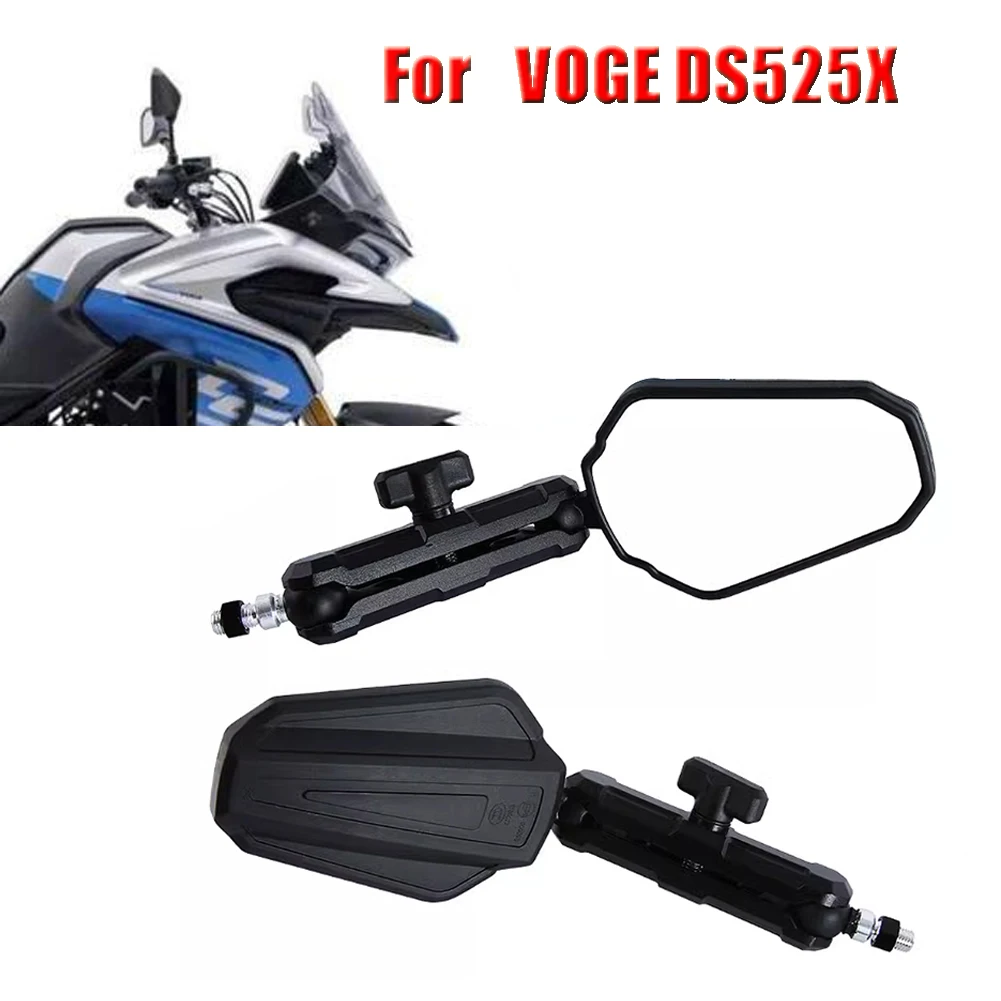 Motorcycle Accessories Rearview Mirror Adventure ADV Foldable Mirrors For VOGE DS525X DS 525 X 525DSX Rear View Mirror Reflector