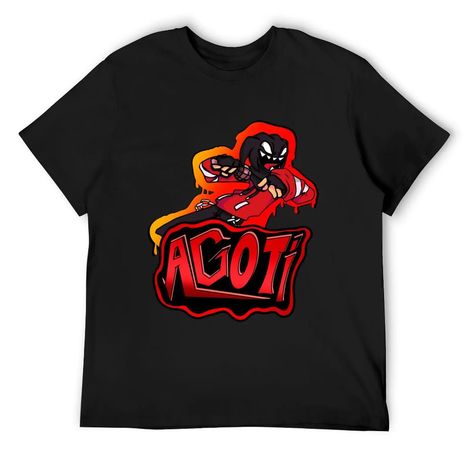

AGOTI fnf mod character Graffiti T-Shirt summer 2025 summer tops customizeds boys whites black t shirts for men