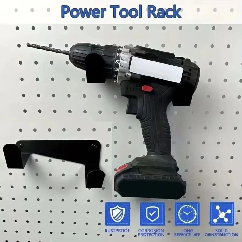 

Настенная металлическая стойка для электроинструментов, прочная, выдерживающая большой вес, экономит место, подвес для электроинструментов, простая установка, защита от ржавчины.