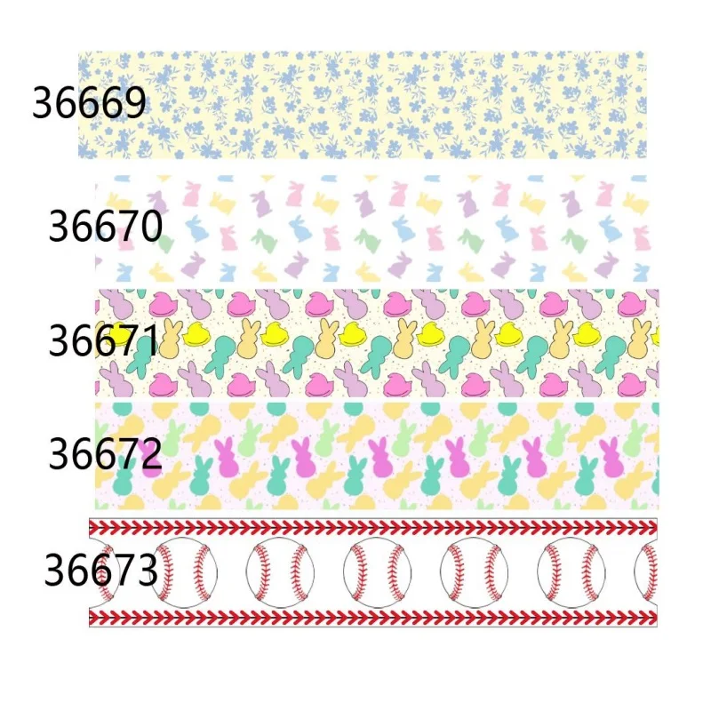 5 ярдов Радужный кролик с мультяшным принтом в репсовую ленту, пасхальная лента для DIY бантов для волос, материалы для рукоделия, швейные аксессуары 5 ярдов Радужный кролик с мультяшным принтом в репсовую ленту, пасхальная лента для DIY бантов для волос, материалы для рукоделия, швейные аксессуары