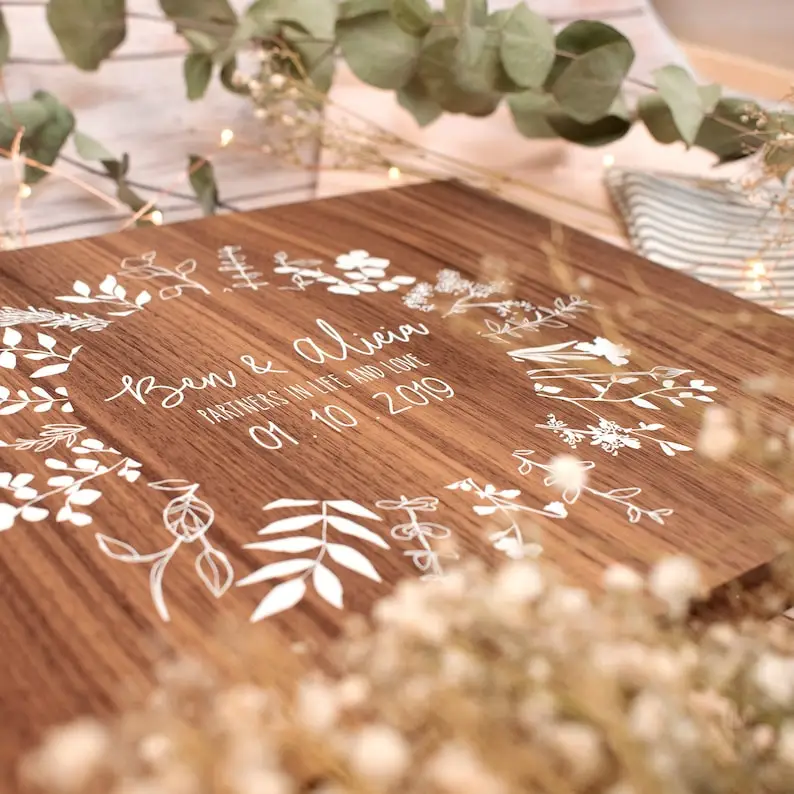 Wedding guest book guest book, guest book personalised wedding book wedding guestbook wooden guest book guestbook rustic wedding