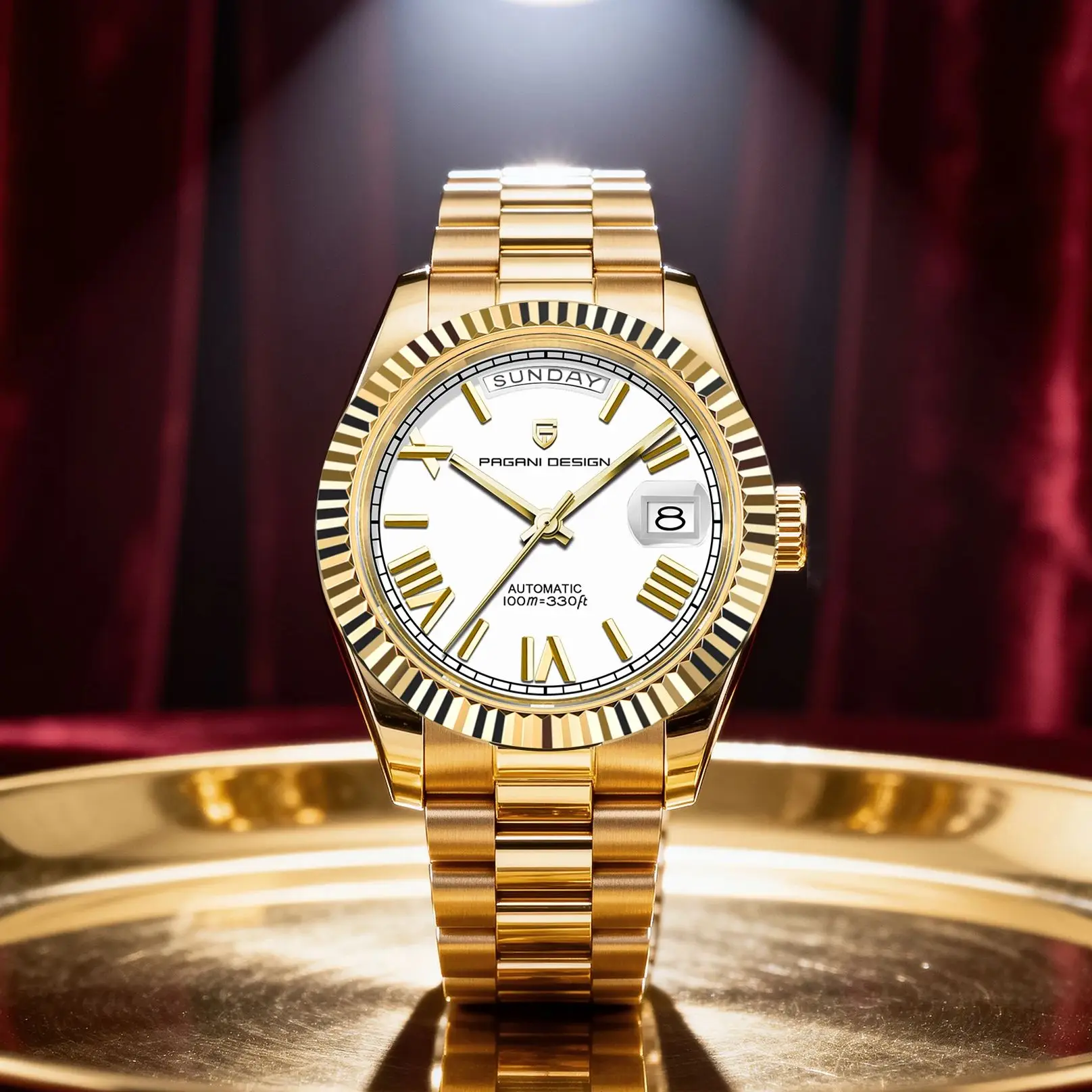 

PAGANI DESIGN 2025 Новые золотые DD36 Роскошные автоматические часы мужские с сапфировым стеклом Дата Неделя Механические наручные часы мужские ST16 Movt Watch