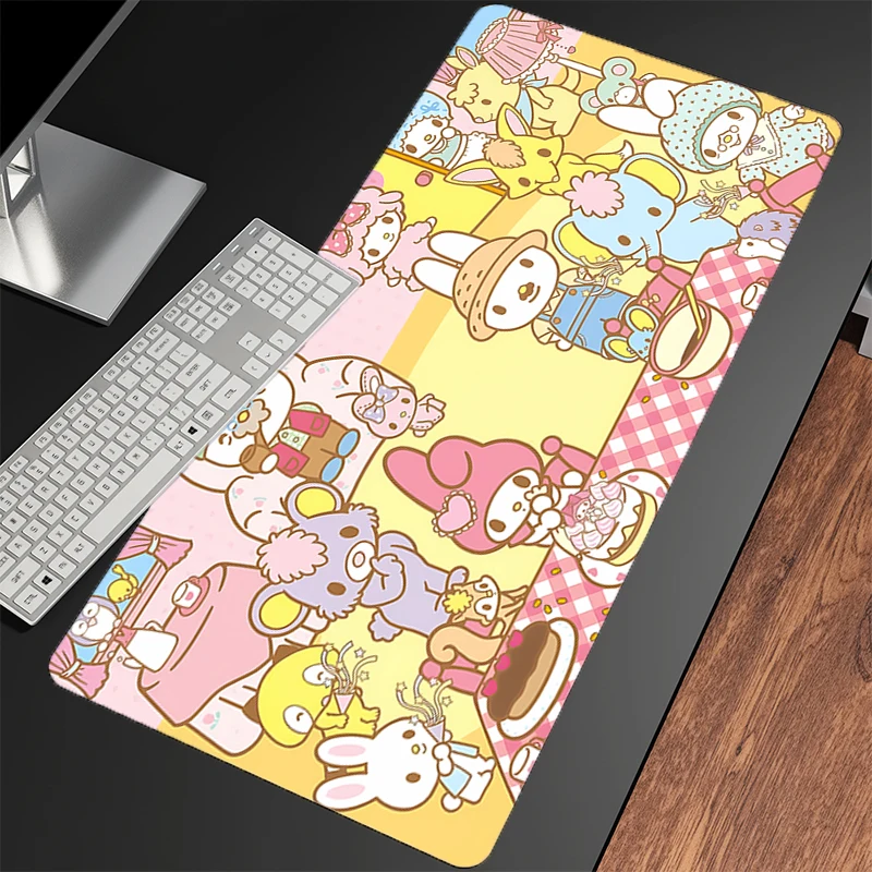 マウスパッド マイメロディ Eスポーツ ラバーゲームアクセサリー Gabinete ゲーマー PC コンピューターデスクマット 滑り止めキーボードパッド タブレットマウスパッド