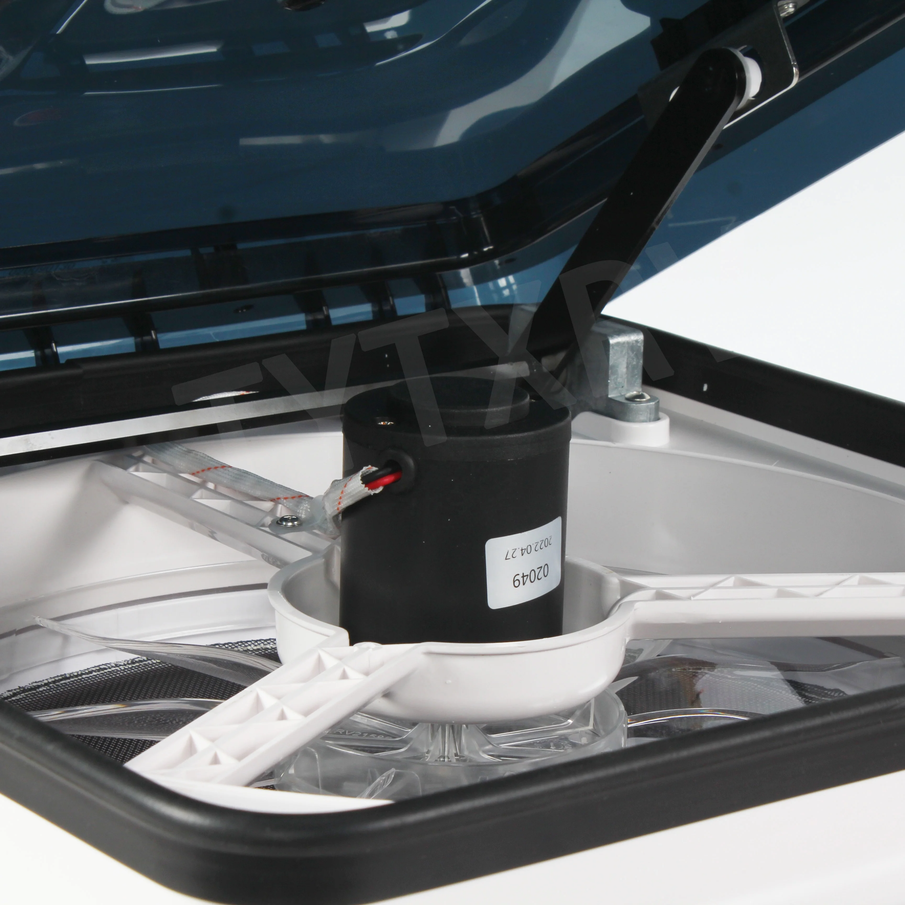 Ventilador de ventilação de teto RV com controle remoto elétrico de 12V e 16 polegadas com diodo emissor de luz e sensor de chuva