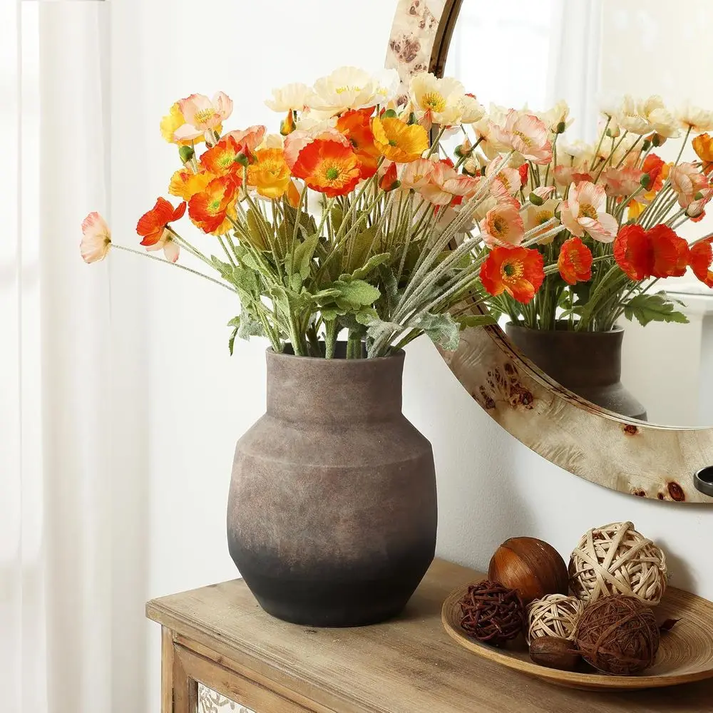 LuxenHome Rustic Ceic lower Vase, 11