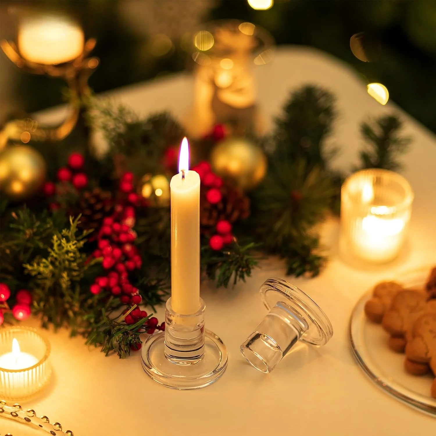 

Подсвечник-свечник: 20 шт. Короткие конические подсвечники Массовые маленькие современные стеклянные конические подсвечники для свадьбы