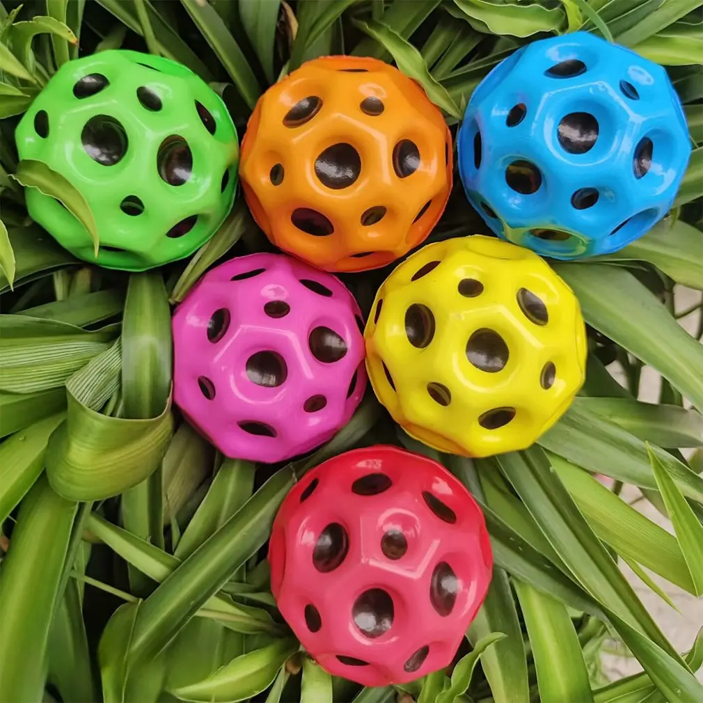1/3 pz/lotto High Bounce Moon Ball Interaction palla rimbalzante Soft Flash Ball Jumping Rubber Ball for Children Kids Outdoor Beach Toy