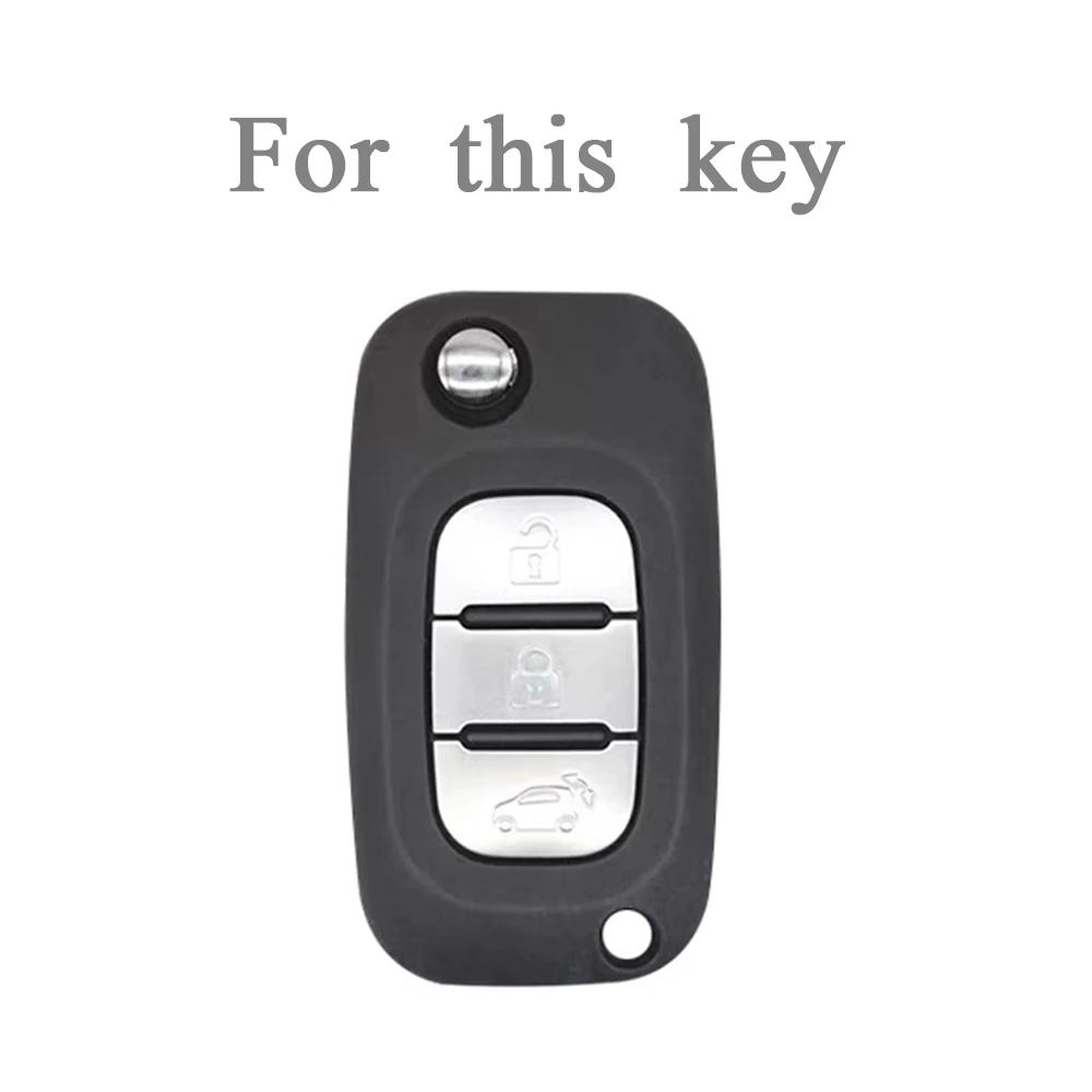 3 Buttons Silicone Car Key Case for Renault Fluence Clio Megane Kangoo Modus Auto Key Fob