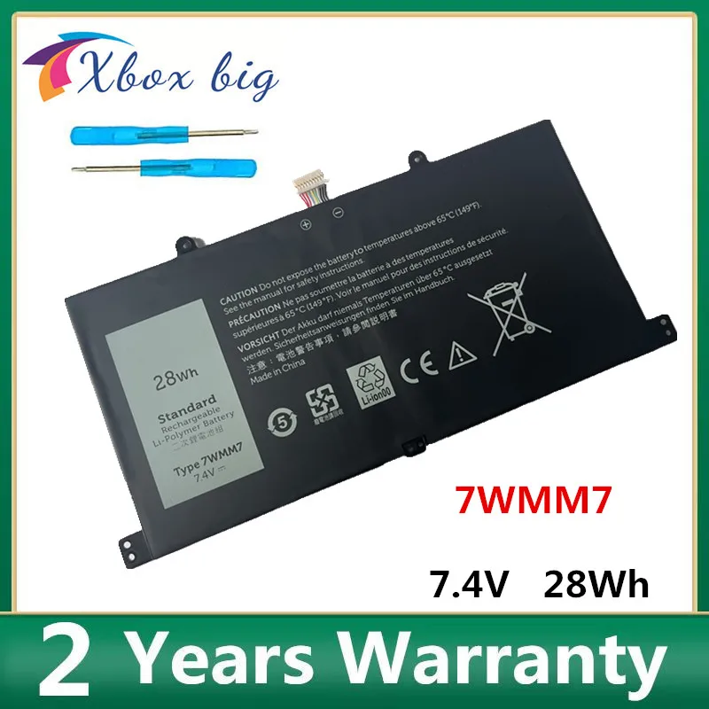 Imagem -01 - Nova Bateria para Laptop 7wmm7 Tablet Cfc6c para Dell Venue 11 Pro Keyboard Dock D1r74 7wmm7 7.4v 28wh nova bateria para laptop 7wmm7 tablet cfc6c para dell venue 11 pro keyboard dock d1r74 7wmm7 74v 28wh 01