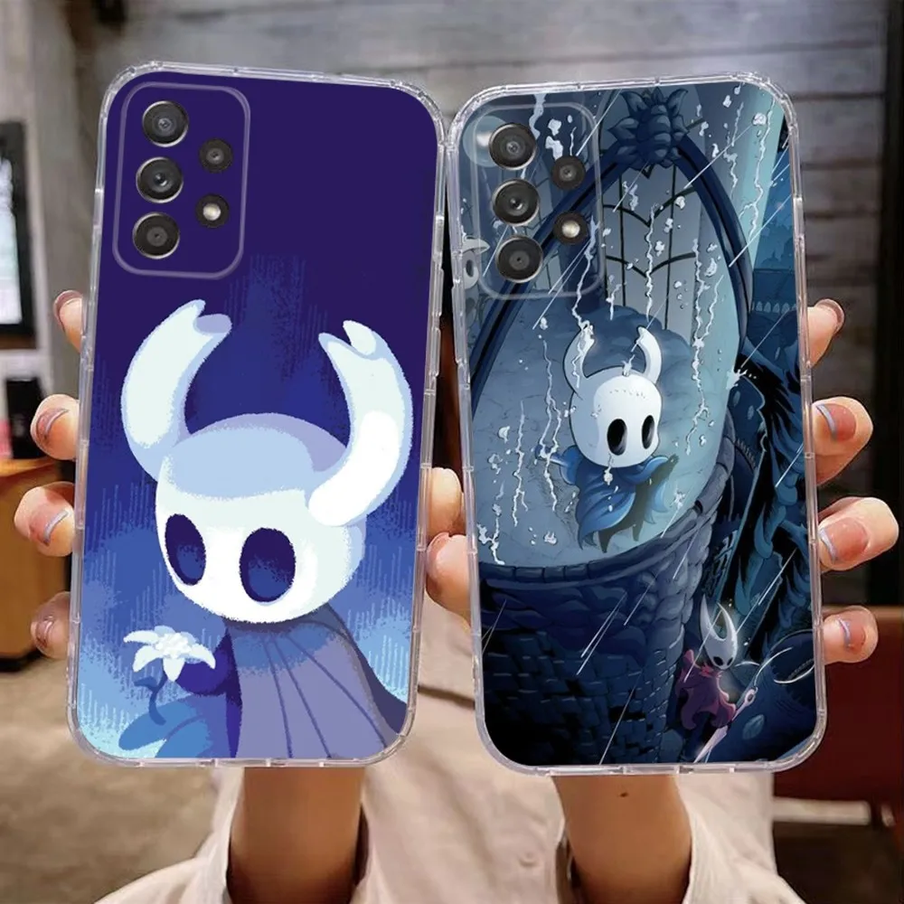 Game H-Hollow K-Knight Phone Case For Samsung Galaxy A71,70,52,51,40,31,A50,30S,21S,Note20ultra Transparent Cover