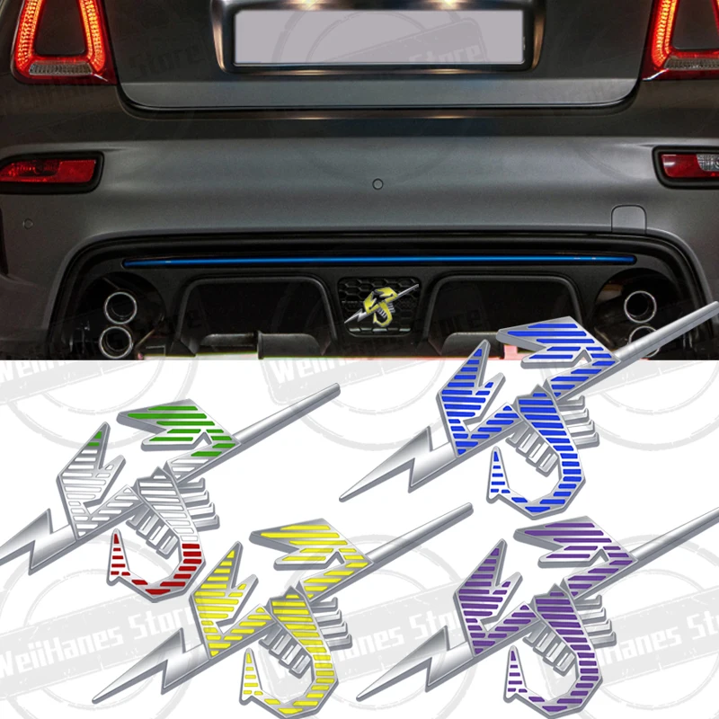 Metal para Lightning Scorpion Fiat Abarth 500 500L 500X 500C 500E PANDA PUNTO pegatina de rejilla insignia del cuerpo del maletero trasero del coche