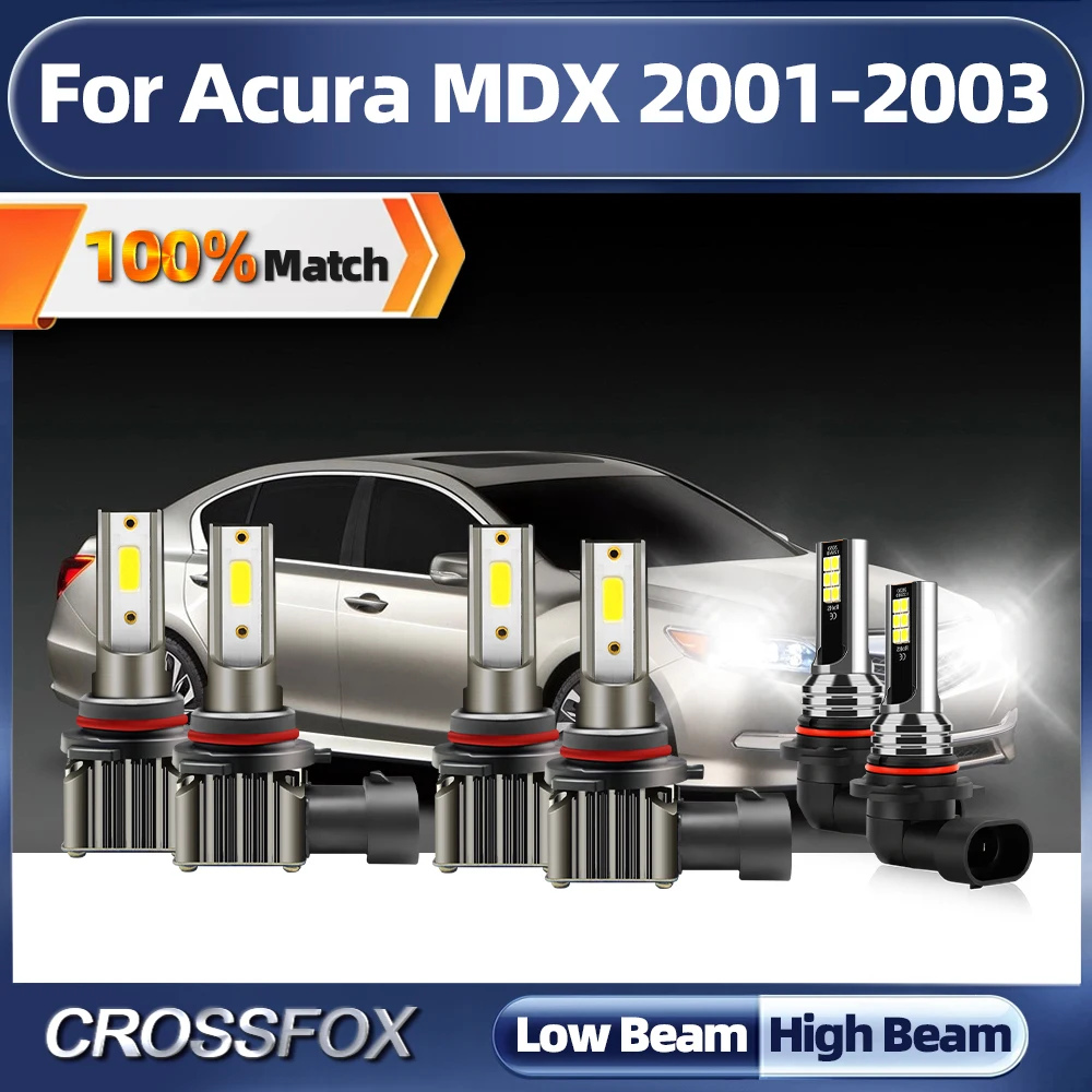 

60000LM Canbus LED Headlight Bulb 6000K Fog Light 12V CSP Chips Auto Lamp 6000K Plug And Play For Acura MDX 2001 2002 2003