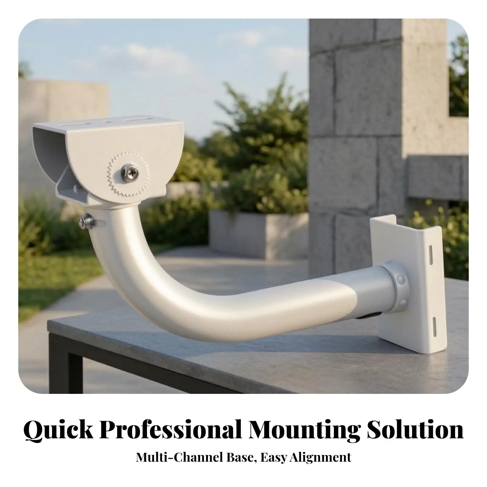 Flexible Security Camera Mounting Bracket Aluminum Wall Mount for CCTV Camera with 30cm Extension Strut