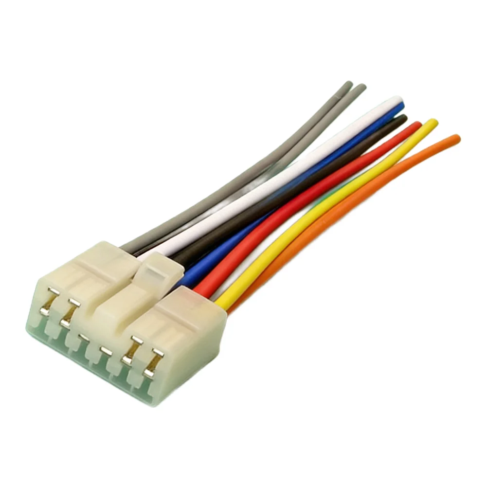 Car Radio Wiring Harness Kit for Toyota Featuring Antenna Adapter and Two Power Cords for Audio System Integration