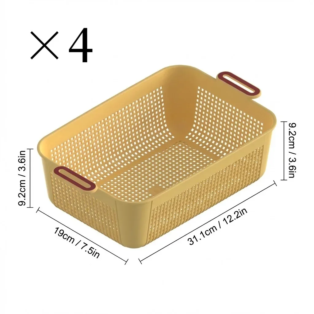 1/2/4PCS Snack Speelgoed Diversen Opbergmand Plastic Kleding Opbergdoos Multifunctionele Stapelbare Slaapkamer Garderobe Organizer