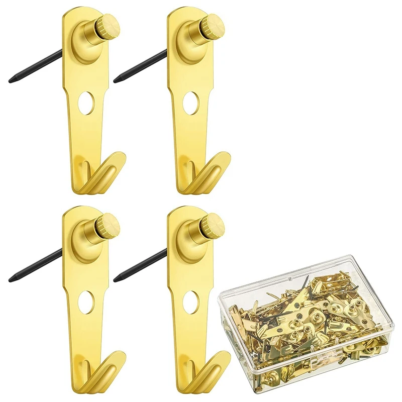 60 Pcs 30 Lb Picture Hangers With Nails Photo Frame Hanger Hooks Picture Hanging Nails For Hanging Clock