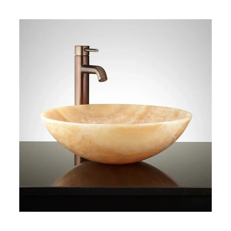 

China luxury honey onyx sink for bathroom