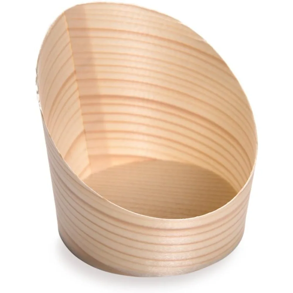 

4 Ounce Small Dessert Cups 100 Slanted Dessert Tasting Cups - Disposable Serves Hors d'oeuvres Samples Or - NEW