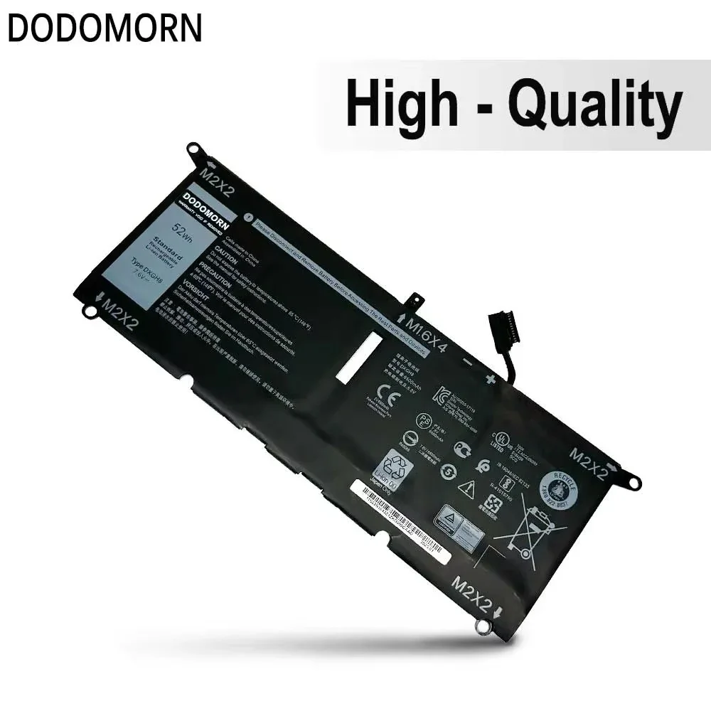 New DXGH8 Laptop Battery For Dell XPS 13 9370 2018,9380 (P82G002) 2019,7390(2019),Inspiron 7390 2-in-1,14 7490,H754V G8VCF 52Wh