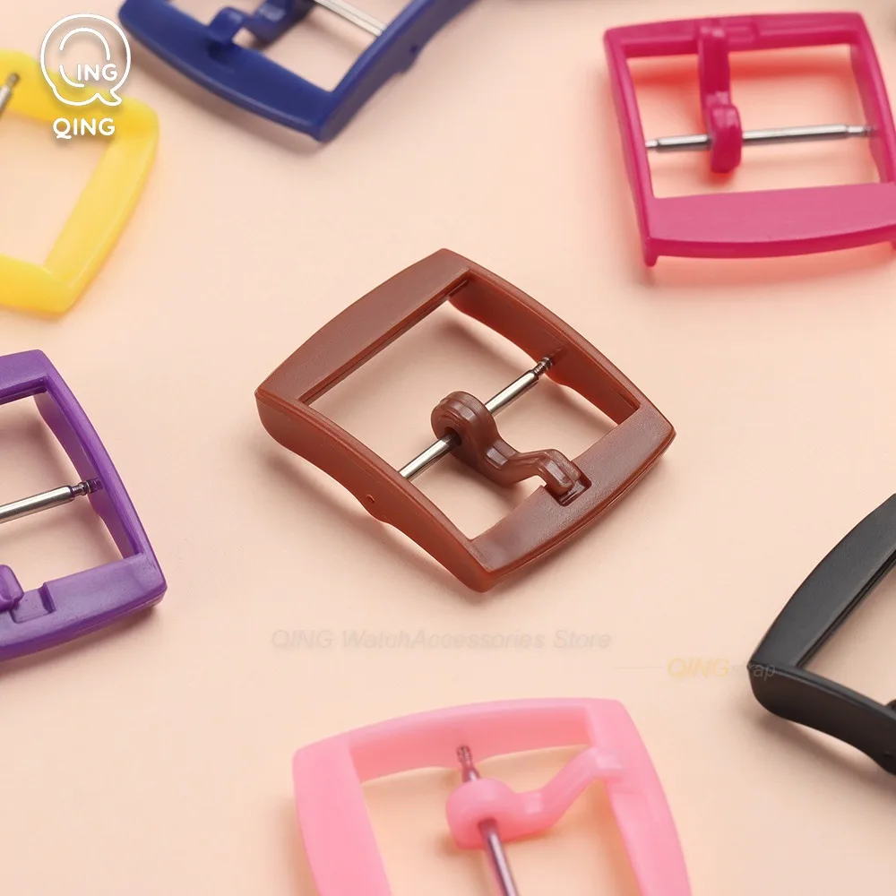 16 мм, 19 мм, 20 мм для силиконовых ремешков Swatch, цветные ремешки с пряжкой, женские пластиковые застежки для часов, аксессуары для застежек часов.