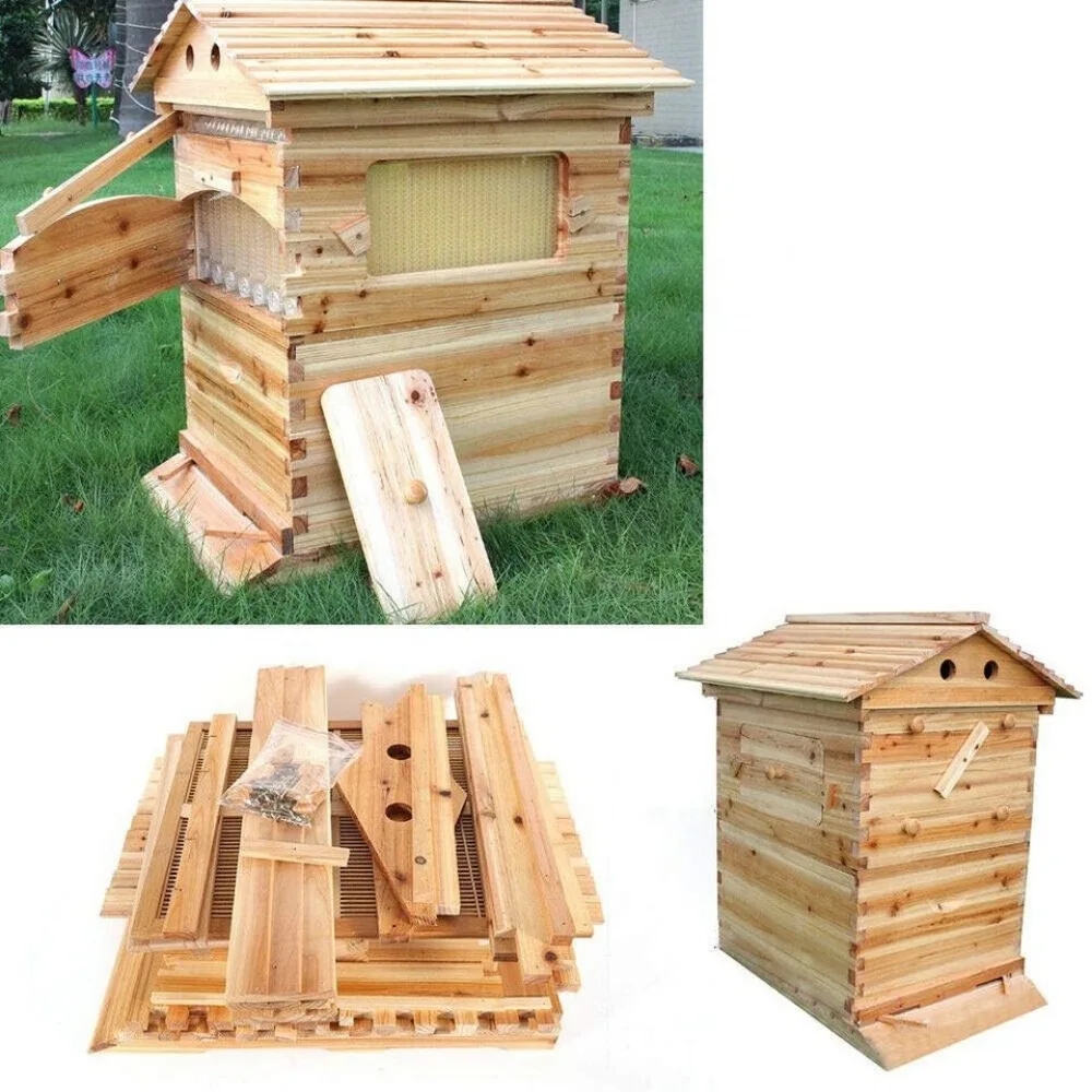Beehive Automatic Flow Beehive Kit 7PCS Honey Flow Frame for Food Grade Beekeeping