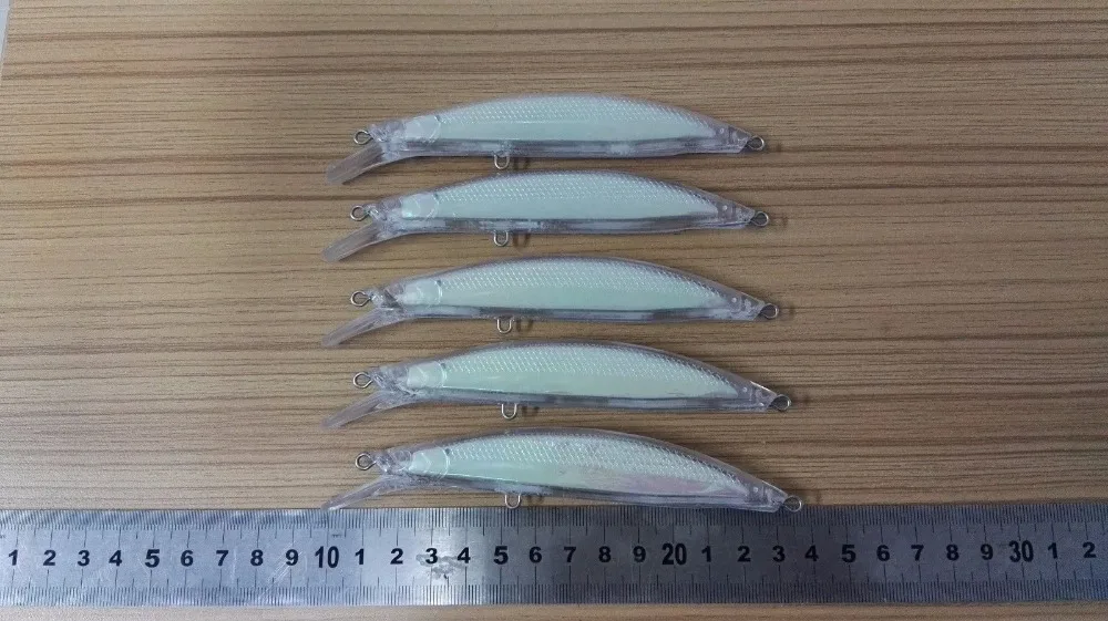 10pcs Unpainted Hard Bait Fishing Lure Body 138mm 20g Minnow Blank lures JSE184